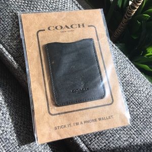 Coach leather phone wallet sticker